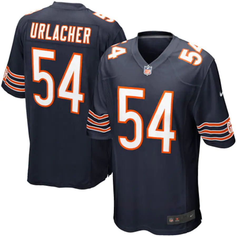 Men Chicago Bears #54 Brian Urlacher Nike Navy Game Player NFL Jersey